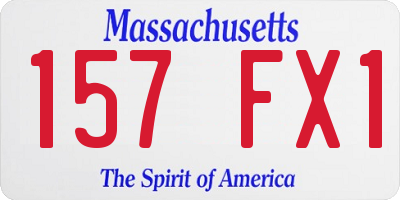 MA license plate 157FX1