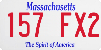 MA license plate 157FX2