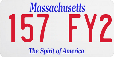 MA license plate 157FY2