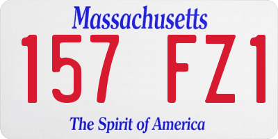 MA license plate 157FZ1