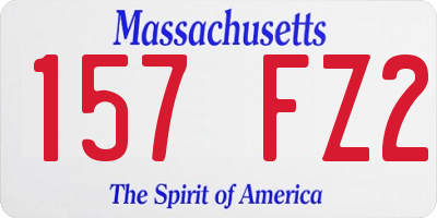 MA license plate 157FZ2