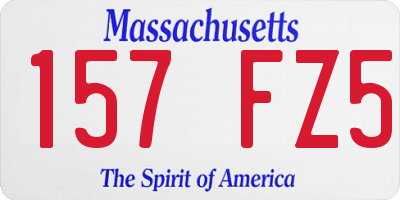 MA license plate 157FZ5
