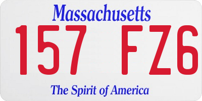 MA license plate 157FZ6