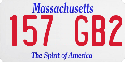 MA license plate 157GB2