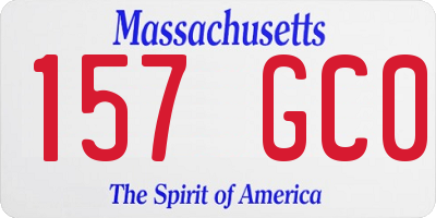 MA license plate 157GC0