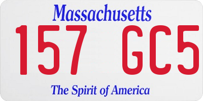 MA license plate 157GC5