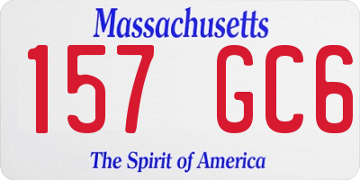 MA license plate 157GC6