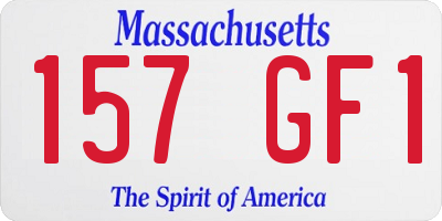 MA license plate 157GF1