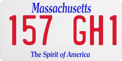 MA license plate 157GH1