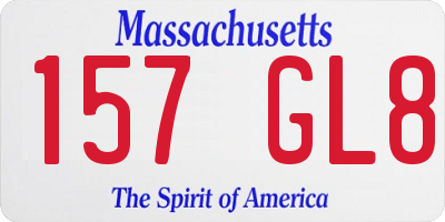 MA license plate 157GL8