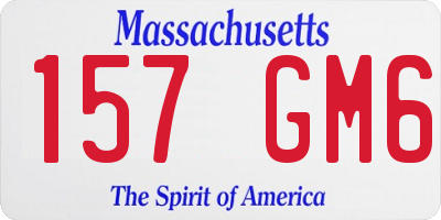 MA license plate 157GM6