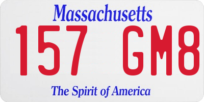 MA license plate 157GM8