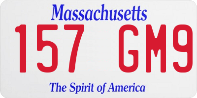 MA license plate 157GM9