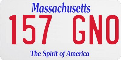 MA license plate 157GN0