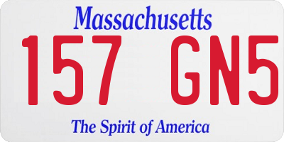MA license plate 157GN5