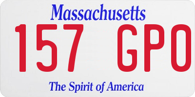 MA license plate 157GP0