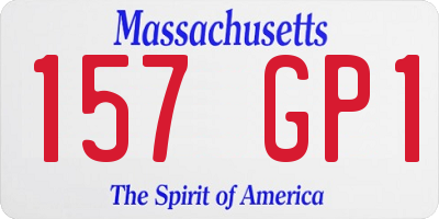 MA license plate 157GP1