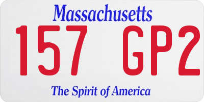 MA license plate 157GP2