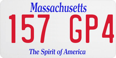 MA license plate 157GP4