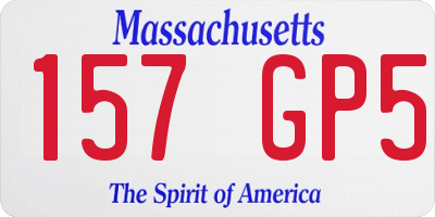 MA license plate 157GP5