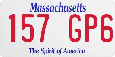 MA license plate 157GP6