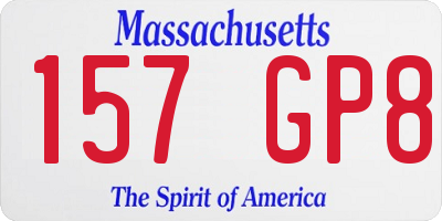 MA license plate 157GP8