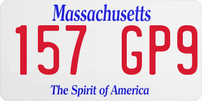MA license plate 157GP9