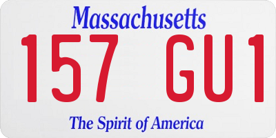 MA license plate 157GU1