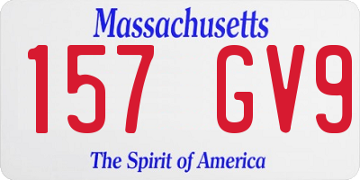 MA license plate 157GV9