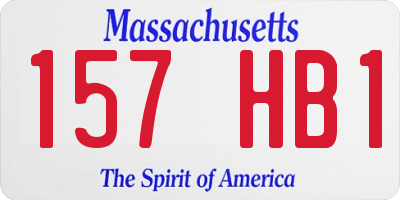 MA license plate 157HB1