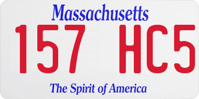 MA license plate 157HC5