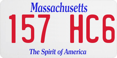 MA license plate 157HC6