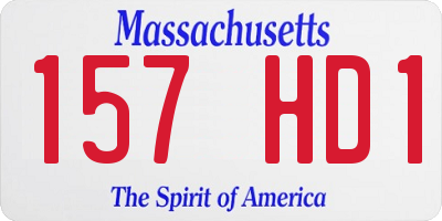 MA license plate 157HD1