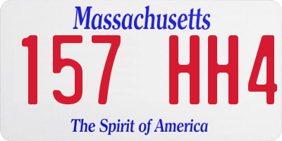 MA license plate 157HH4