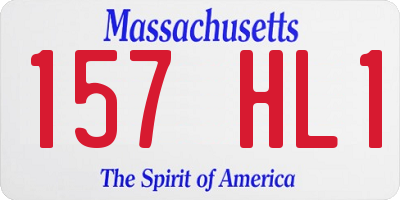 MA license plate 157HL1