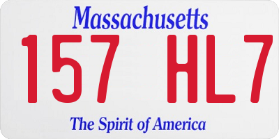 MA license plate 157HL7