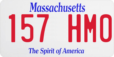 MA license plate 157HM0