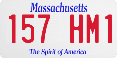 MA license plate 157HM1