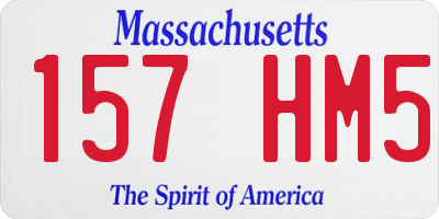 MA license plate 157HM5