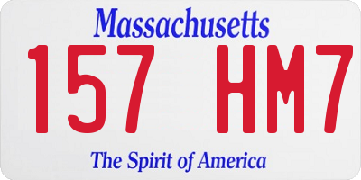 MA license plate 157HM7