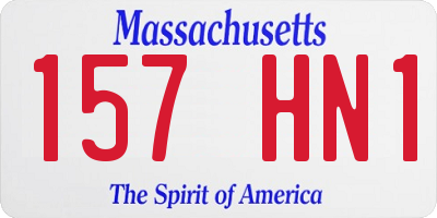 MA license plate 157HN1
