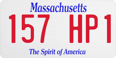 MA license plate 157HP1