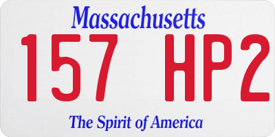 MA license plate 157HP2