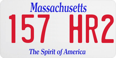 MA license plate 157HR2