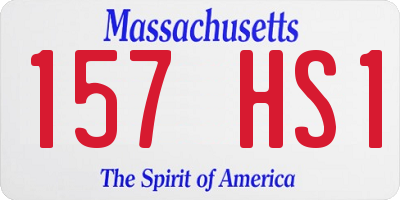 MA license plate 157HS1