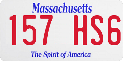 MA license plate 157HS6