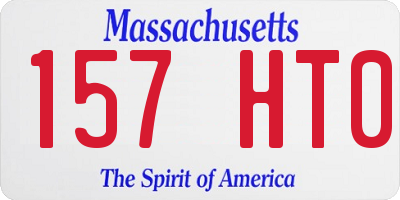 MA license plate 157HT0