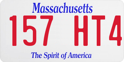 MA license plate 157HT4