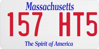MA license plate 157HT5