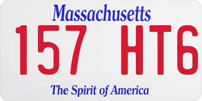 MA license plate 157HT6